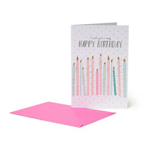 Last inn bildet i Galleri-visningsprogrammet, Kort L Happy Birthday Candles