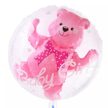 Last inn bildet i Galleri-visningsprogrammet, Ballong Folie 4D Bamse Baby Jente sett
